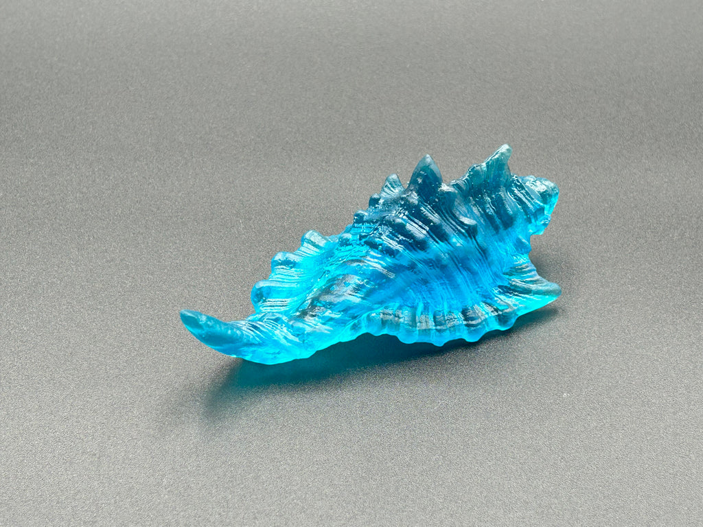 Turquoise Cast Glass Sea Shell